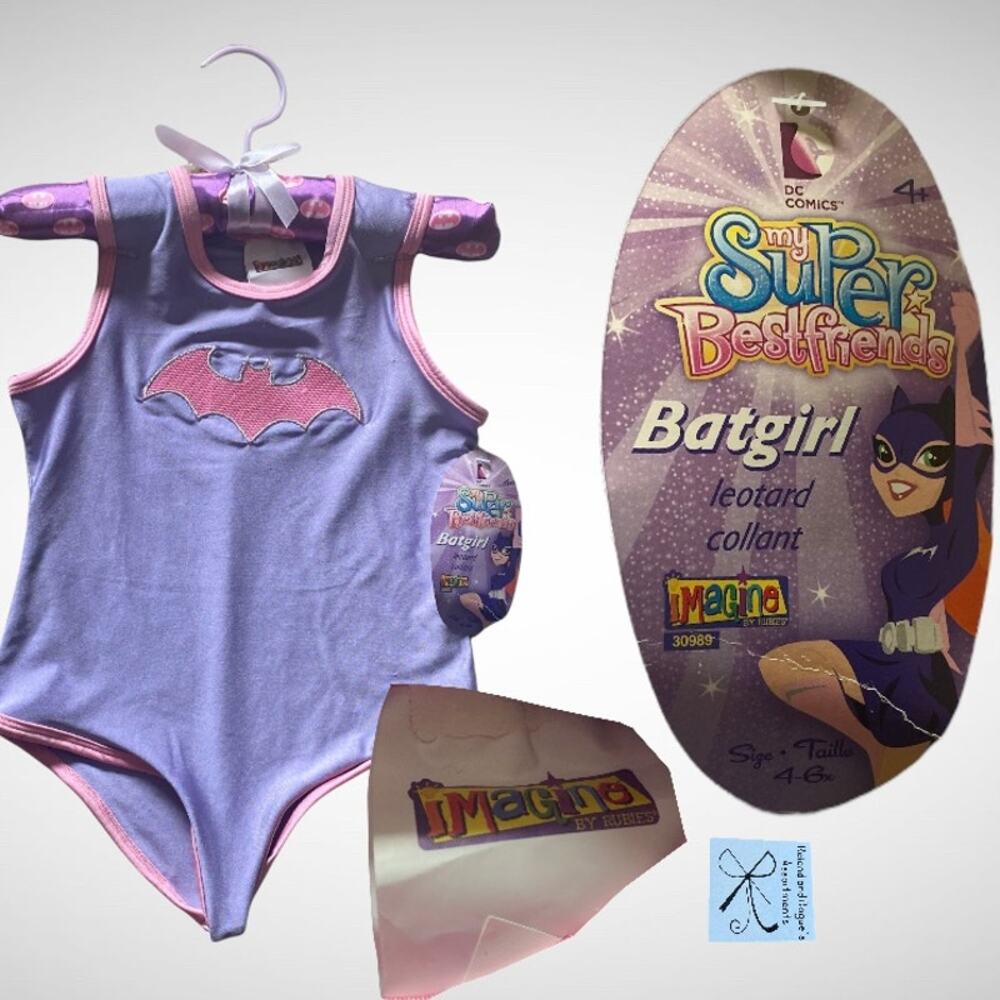 Imagine by Rubies DC Comics My Super Bestfriends Batgirl Leotard Kids Sz 4-6 yrs